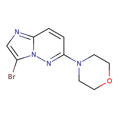 Brc1cnc2n1nc(cc2)N1CCOCC1