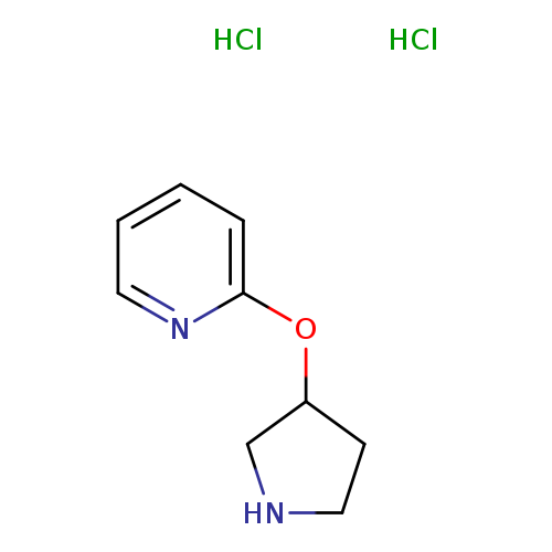 C1NCC(C1)Oc1ccccn1.Cl.Cl
