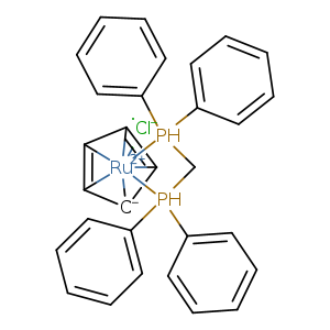 [Cl-][Ru+2]12345([C-]6C3=C2C1=C46)P(CP5(c1ccccc1)c1ccccc1)(c1ccccc1)c1ccccc1