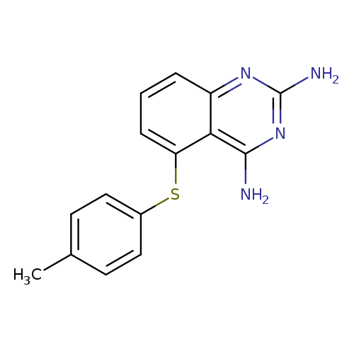 Cc1ccc(cc1)Sc1cccc2c1c(N)nc(n2)N