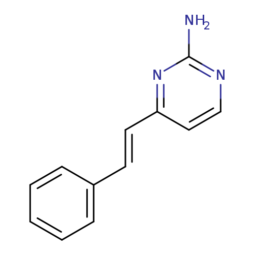 Nc1nccc(n1)/C=C/c1ccccc1