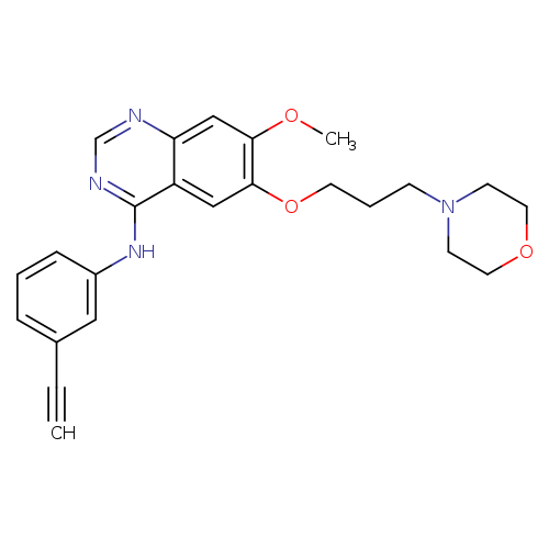 COc1cc2ncnc(c2cc1OCCCN1CCOCC1)Nc1cccc(c1)C#C