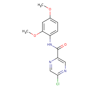 COc1cc(OC)ccc1NC(=O)c1cnc(cn1)Cl