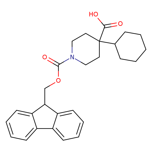 O=C(N1CCC(CC1)(C(=O)O)C1CCCCC1)OCC1c2ccccc2c2c1cccc2