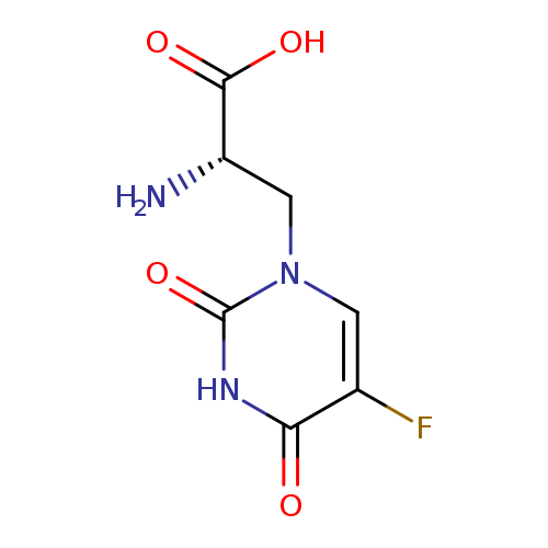 OC(=O)[C@H](Cn1cc(F)c(=O)[nH]c1=O)N