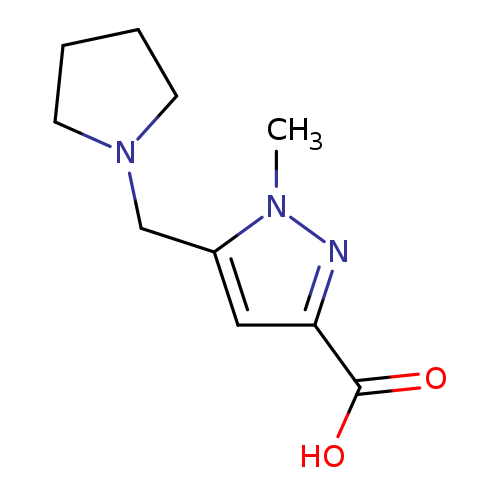 OC(=O)c1cc(n(n1)C)CN1CCCC1