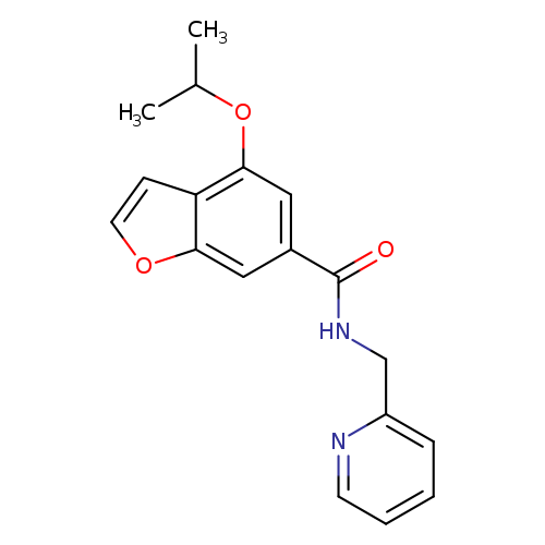 CC(Oc1cc(cc2c1cco2)C(=O)NCc1ccccn1)C