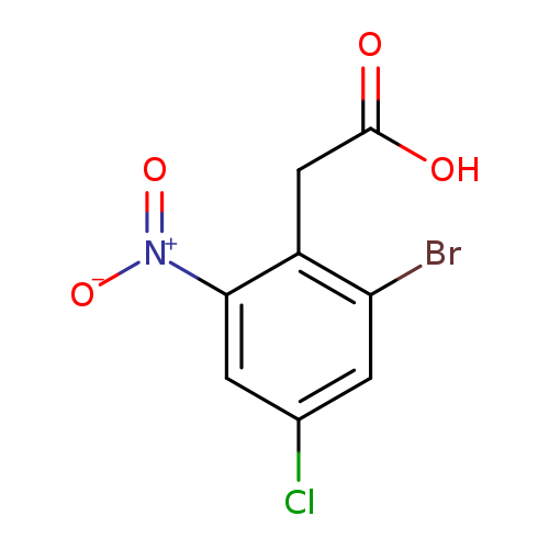 OC(=O)Cc1c(Br)cc(cc1[N+](=O)[O-])Cl