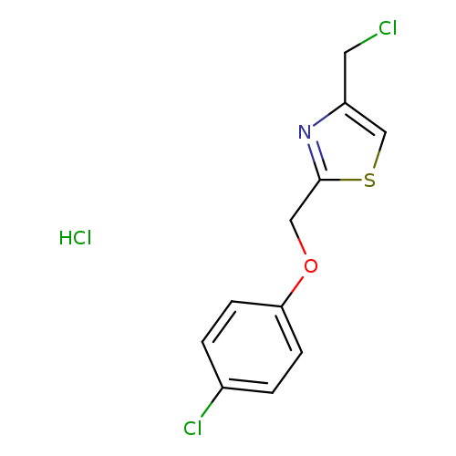 ClCc1csc(n1)COc1ccc(cc1)Cl.Cl