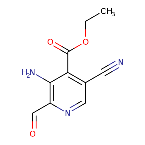 CCOC(=O)c1c(C#N)cnc(c1N)C=O