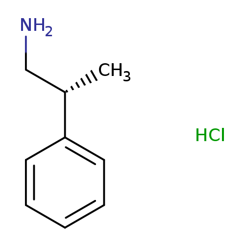 NC[C@@H](c1ccccc1)C.Cl