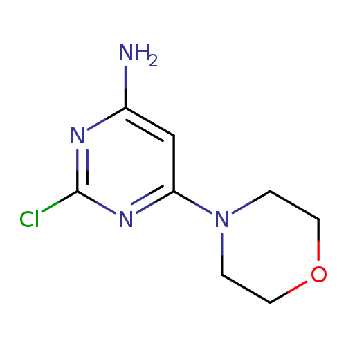 Nc1cc(nc(n1)Cl)N1CCOCC1