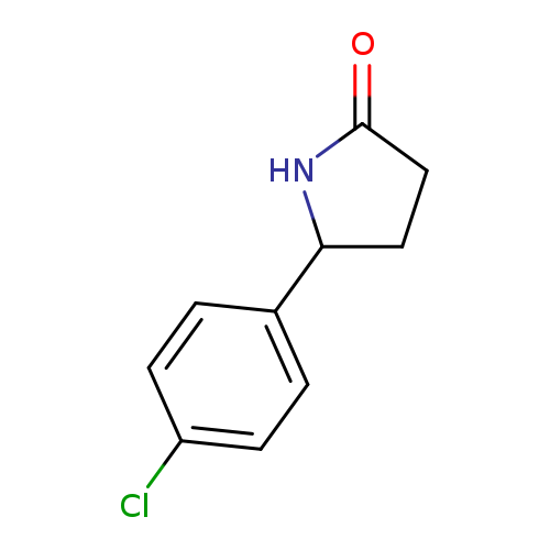 O=C1CCC(N1)c1ccc(cc1)Cl