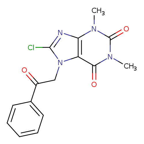 O=C(c1ccccc1)Cn1c(Cl)nc2c1c(=O)n(C)c(=O)n2C