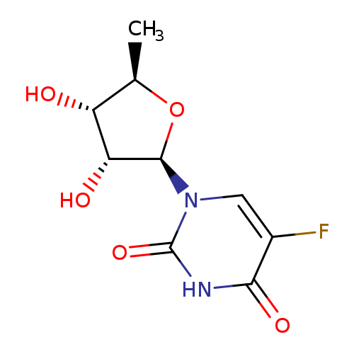 C[C@H]1O[C@H]([C@@H]([C@@H]1O)O)n1cc(F)c(=O)[nH]c1=O