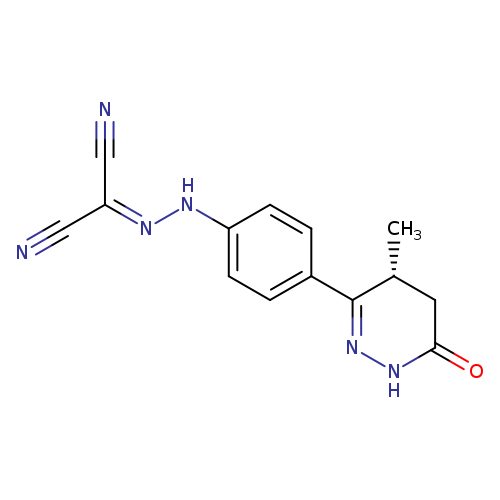 N#CC(=NNc1ccc(cc1)C1=NNC(=O)C[C@H]1C)C#N