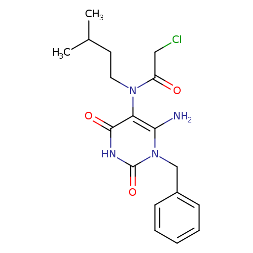 ClCC(=O)N(c1c(=O)[nH]c(=O)n(c1N)Cc1ccccc1)CCC(C)C