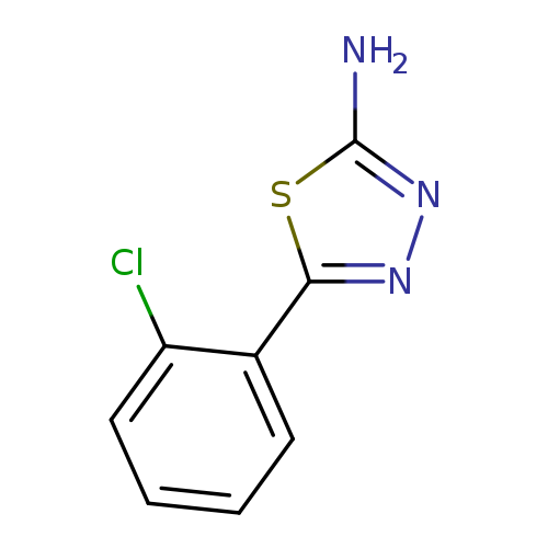 Nc1nnc(s1)c1ccccc1Cl