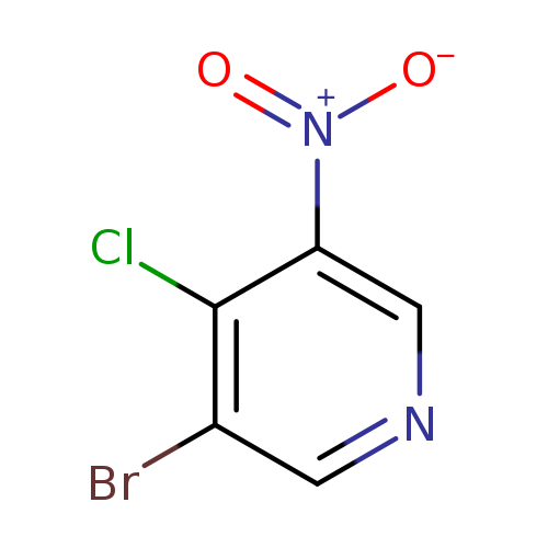 [O-][N+](=O)c1cncc(c1Cl)Br