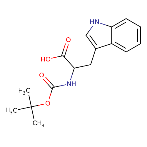 O=C(OC(C)(C)C)NC(C(=O)O)Cc1c[nH]c2c1cccc2