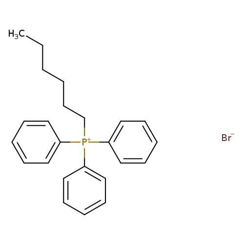 CCCCCC[P+](c1ccccc1)(c1ccccc1)c1ccccc1.[Br-]