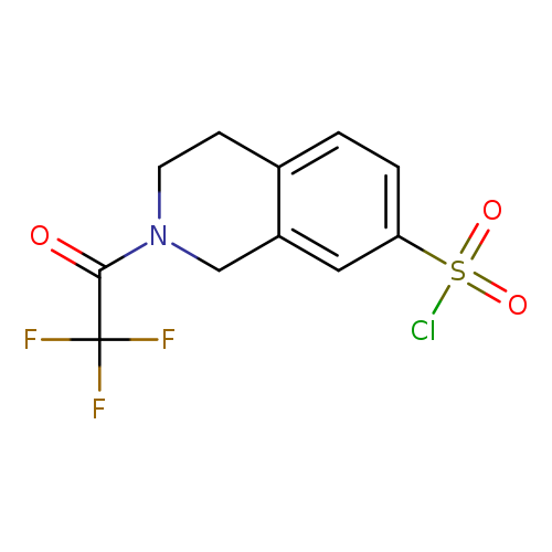 O=C(C(F)(F)F)N1CCc2c(C1)cc(cc2)S(=O)(=O)Cl