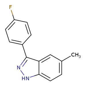 Fc1ccc(cc1)c1n[nH]c2c1cc(C)cc2