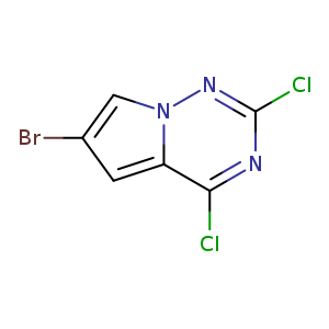 Brc1cn2c(c1)c(Cl)nc(n2)Cl