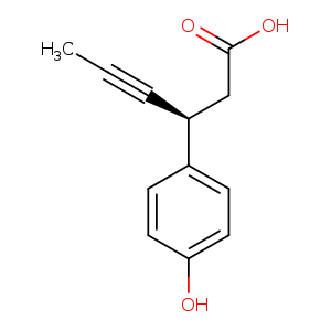 CC#C[C@H](c1ccc(cc1)O)CC(=O)O