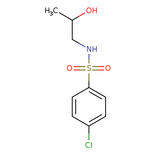 CC(CNS(=O)(=O)c1ccc(cc1)Cl)O