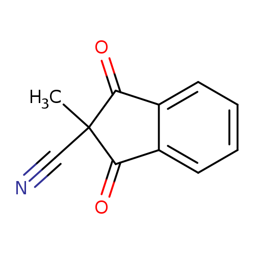 N#CC1(C)C(=O)c2c(C1=O)cccc2