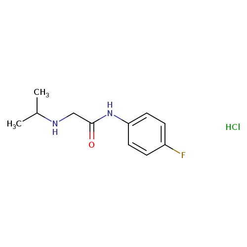 CC(NCC(=O)Nc1ccc(cc1)F)C.Cl