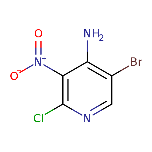 [O-][N+](=O)c1c(Cl)ncc(c1N)Br
