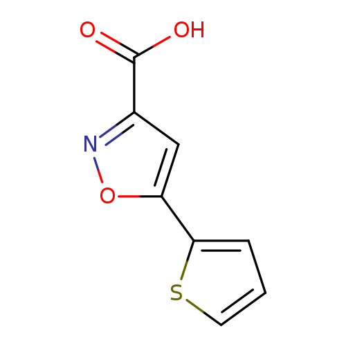 OC(=O)c1noc(c1)c1cccs1