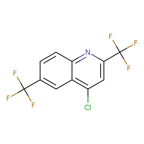 Clc1cc(nc2c1cc(cc2)C(F)(F)F)C(F)(F)F