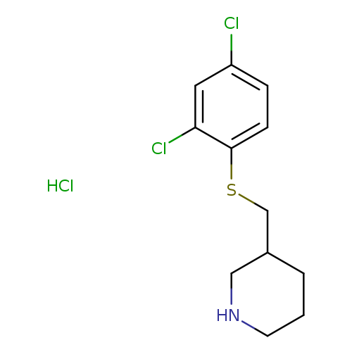 Clc1ccc(c(c1)Cl)SCC1CCCNC1.Cl