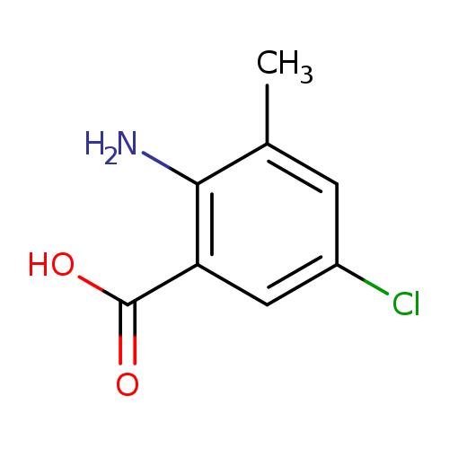 Clc1cc(C)c(c(c1)C(=O)O)N