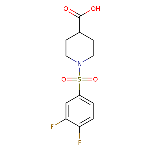 OC(=O)C1CCN(CC1)S(=O)(=O)c1ccc(c(c1)F)F