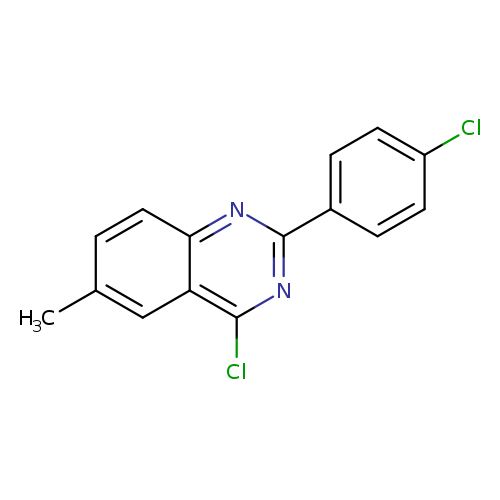 Clc1ccc(cc1)c1nc(Cl)c2c(n1)ccc(c2)C