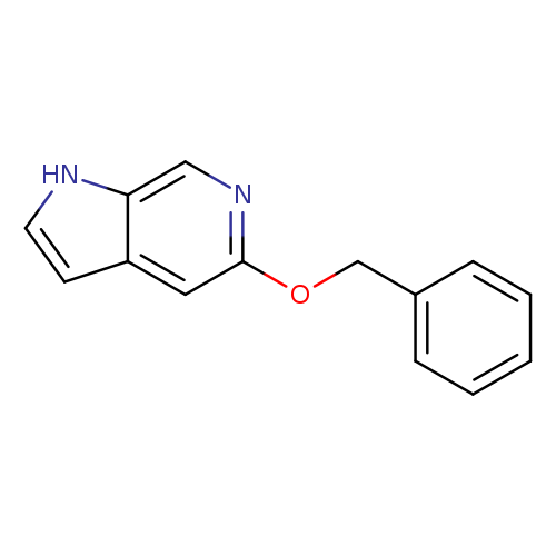 c1ccc(cc1)COc1ncc2c(c1)cc[nH]2
