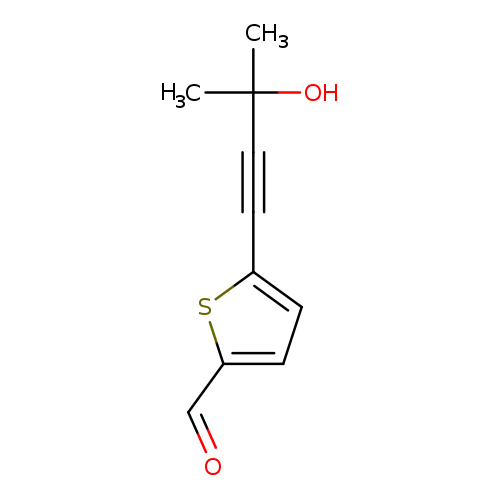 O=Cc1ccc(s1)C#CC(O)(C)C