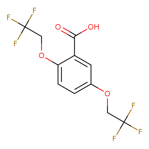 OC(=O)c1cc(ccc1OCC(F)(F)F)OCC(F)(F)F