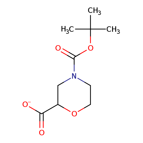 [O-]C(=O)C1OCCN(C1)C(=O)OC(C)(C)C