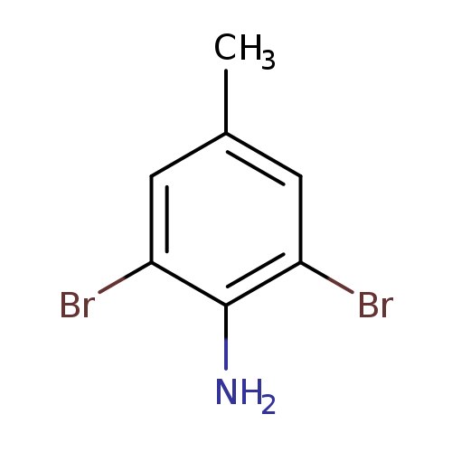 Cc1cc(Br)c(c(c1)Br)N