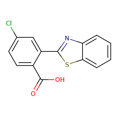 Clc1ccc(c(c1)c1nc2c(s1)cccc2)C(=O)O