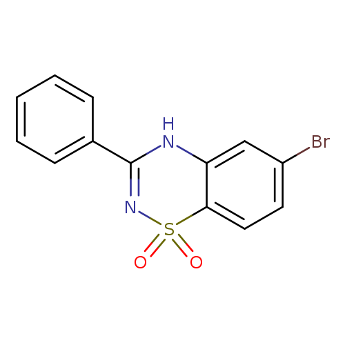 Brc1ccc2c(c1)NC(=NS2(=O)=O)c1ccccc1