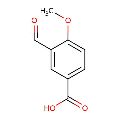 O=Cc1cc(ccc1OC)C(=O)O