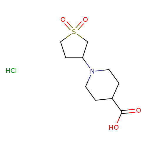 OC(=O)C1CCN(CC1)C1CCS(=O)(=O)C1.Cl