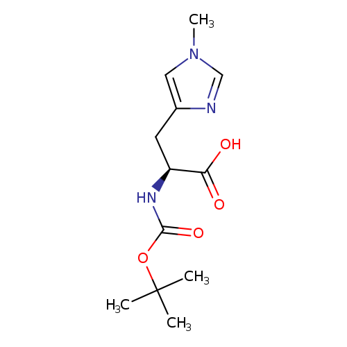 O=C(OC(C)(C)C)N[C@H](C(=O)O)Cc1ncn(c1)C