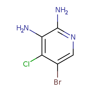 Brc1cnc(c(c1Cl)N)N